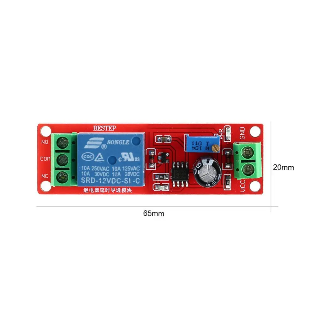 12V Регулируемый переключатель, реле задержки времени модуль реле времени, для автомобиля, для электронного оборудования
