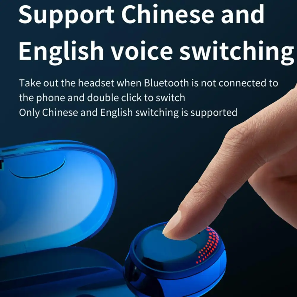 TWS Bluetooth 5 0 Earphone Wireless Headphones Waterproof Noise Cancelling Sport Headset With LED Display 1200mAh Charging Case