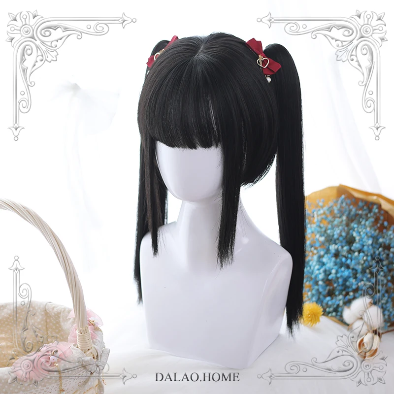 

High Quality Harajuku Soft Girl Lolita Clip And Tie Ponytail Short Hair Wig