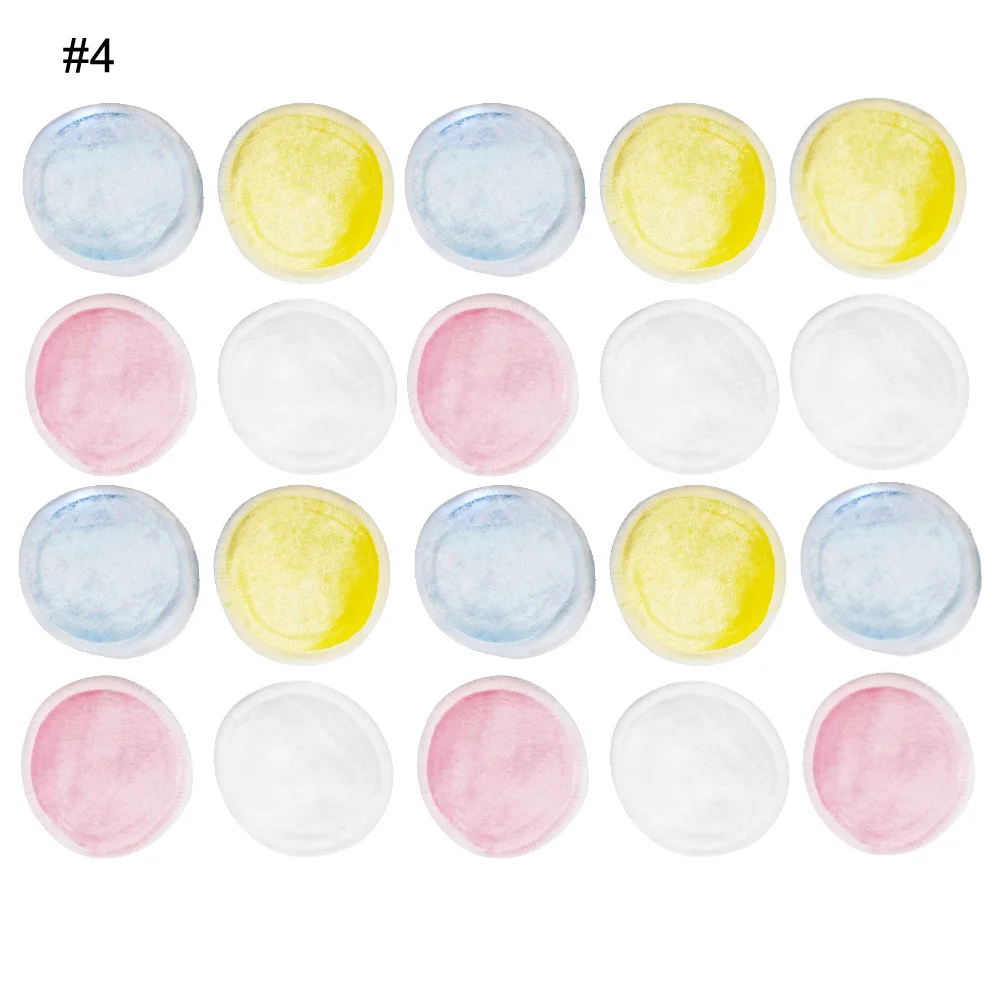 8/12/16/20Pcs Reusable Soft Face Makeup Remover Wipe Pads Bamboo Cotton Double layer Wipe Pads Nail Art Cleaning Pads can remove