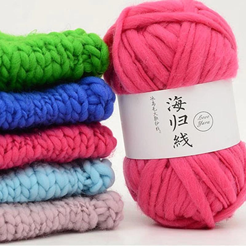 Practical Big Velvet Yarn Crochet Texturized Polyester Blended Cotton Chenille Baby Blanket Suggest Needle 4MM-5MM | Дом и сад