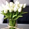 5/10/20/30pcs Artificial Flowers Real Touch PU Tulips Fake Flower Bouquet For Wedding Party Decor Supplies Home Garden Ornaments 5