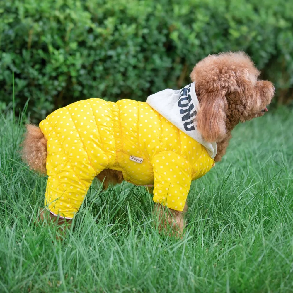 Новая зимняя одежда для собак, водонепроницаемый пуховик для собак, плотный теплый комбинезон для маленьких собак, пальто для домашних животных, одежда для больших размеров, костюм для собак