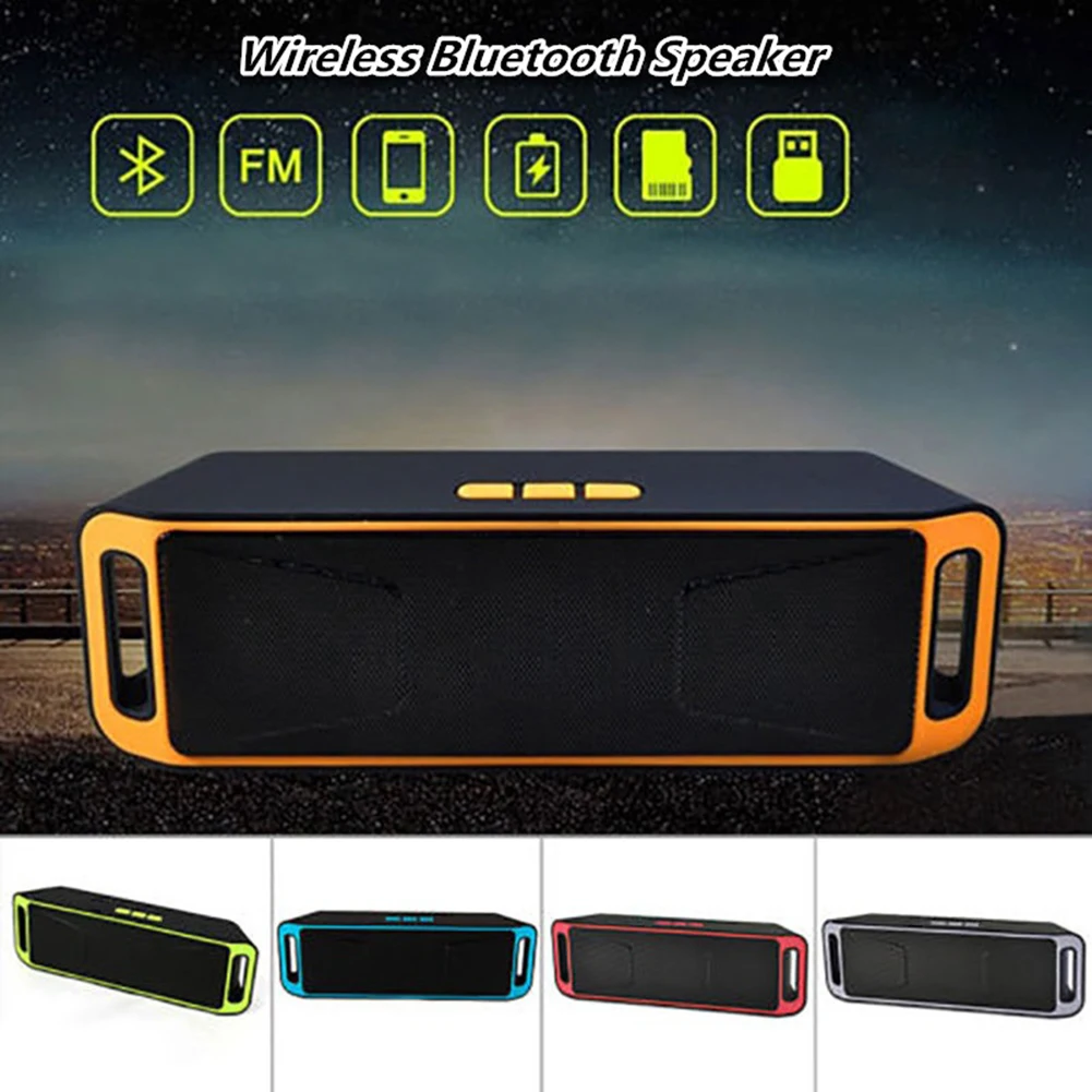 

SC308 Wireless Bluetooth Speaker Heavy Subwoofer Portable Mini Hi-fi Speaker Mini Gun Radio Voice Assistant with Microphone