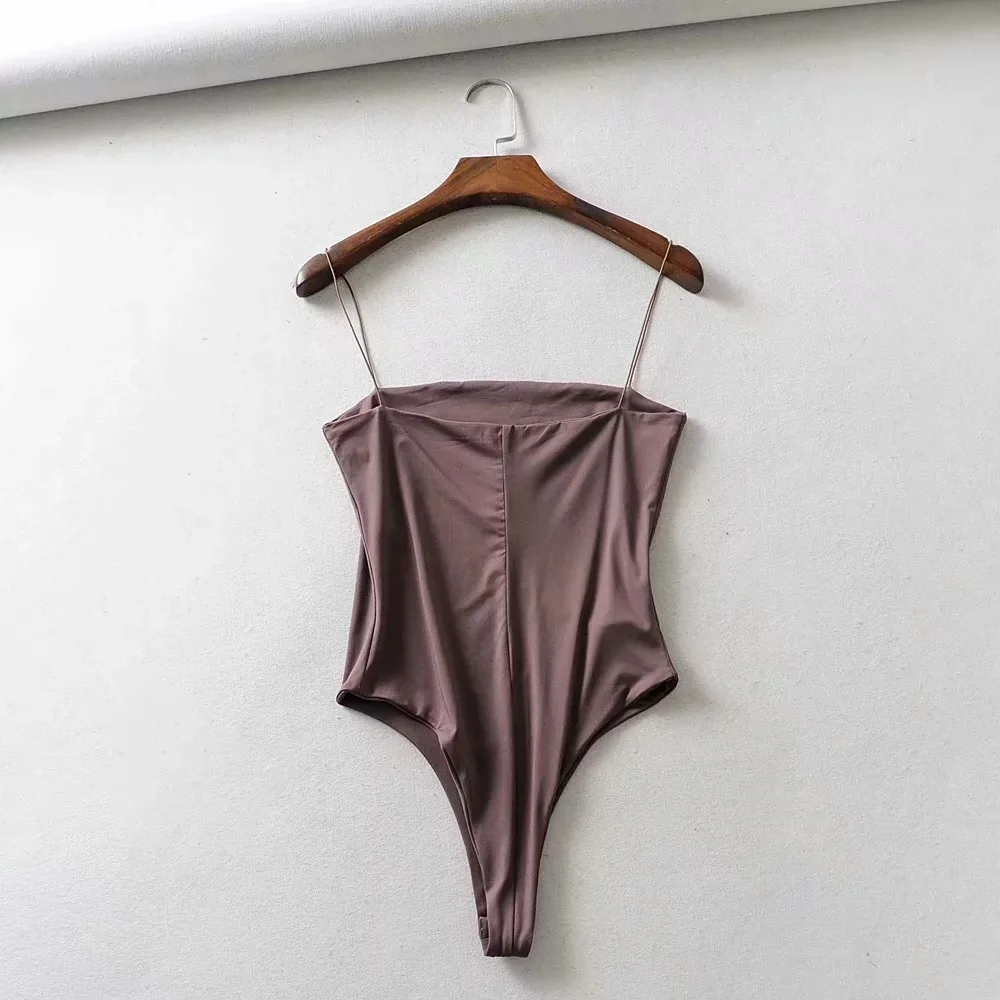 Sexy Summer Solid Slim Bodysuits Women Spaghetti Strap Short White Jumpsuit Skinny Sleeveless Backless Body Suit-80