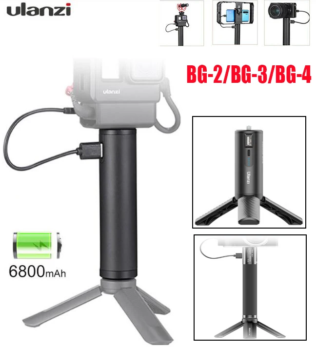 Ulanzi BG-3 BG-4 10000mAh 배터리 보조베터리 충전기 핸드 그립 미니 18W PD QC 빠른 충전 스마트 폰 GoPro 10/9/8/7