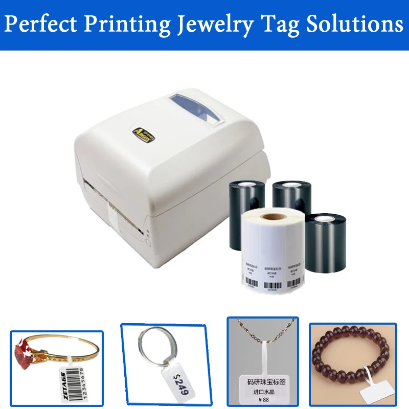 300DPI Thermal Transfer Printer Print Jewelry Tag Maker with Label and  Ribbon HS CP3140|Printers| - AliExpress