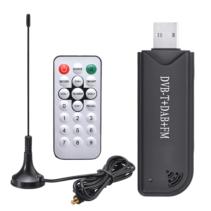 Onsale Mini USB Receiver Stick DVB-T TV Tuner Recorder+Antenn+Remote Control For RTL2832U & FC0012 RTL-SDR & ADS-B Mayitr