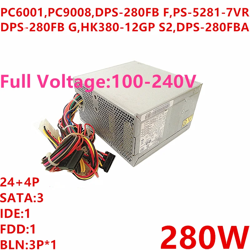 Fonte de Alimentação para Lenovo Fonte de Alimentação Nova Pc6001 Pc9008 Dps-280fb f Ps-5281-7 – 8ve g Hk380-12gp s2 um M58 A57 280w Atx