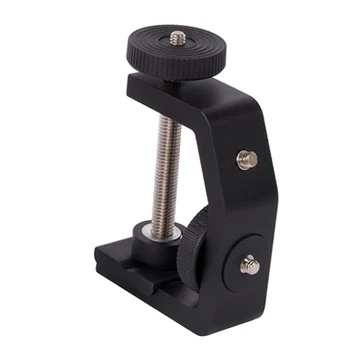 

1/4" Screw Mount Photography Background Window Universal Holder Adjustable Camera Flash Bracket Clip Tripod Clamp Aluminum Alloy