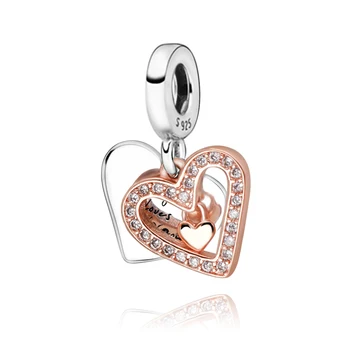 

2020 Valentine's New 925 Sterling Silver Beads Sparkling Freehand Heart Charm fit Original European Bracelets Women DIY Jewelry