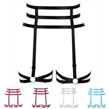 Женские подвязки клетка Высокая Талия бондаж ремешками портупея эластичный отрегулировать в готическом стиле Открытое сексуальное женское белье