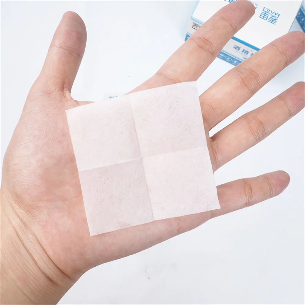 100pcslot Alcohol Prep Swap Pad Wet Wipe For Antiseptic Skin Cleaning Care Jewelry Mobile Phone Glasses Clean Tool Alcohol Pads (6)