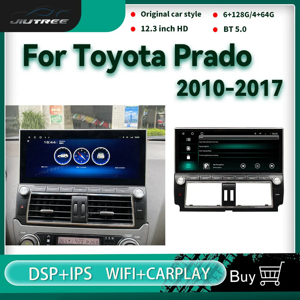 12 3 дюймовый Android 10 автомобильный радиоприемник для Toyota Prado 2010-2017 мультимедийный