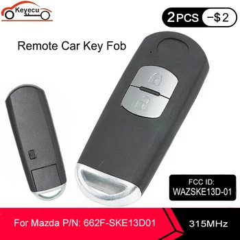 

KEYECU 2 Button Replacement Smart Remote Car Key Fob FSK 315MHz ID49 for Mazda P/N: 662F-SKE13D01 SUV Model: SKE13D-01