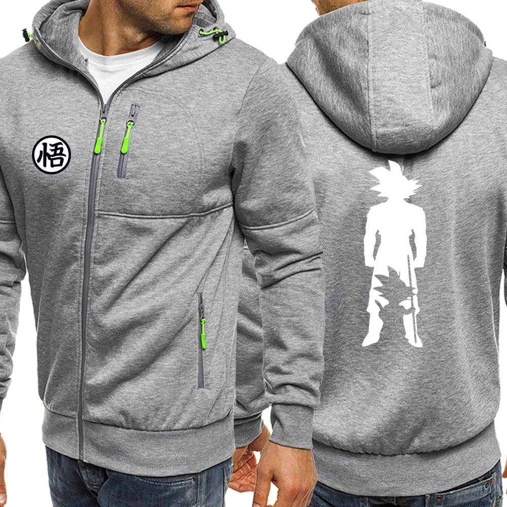 Autumn New 2019 Saiyan Dragon Ball Hooded Mens Sportswear Jacket Zipper Fashion Casual Coat Sweatshirts Homme 3