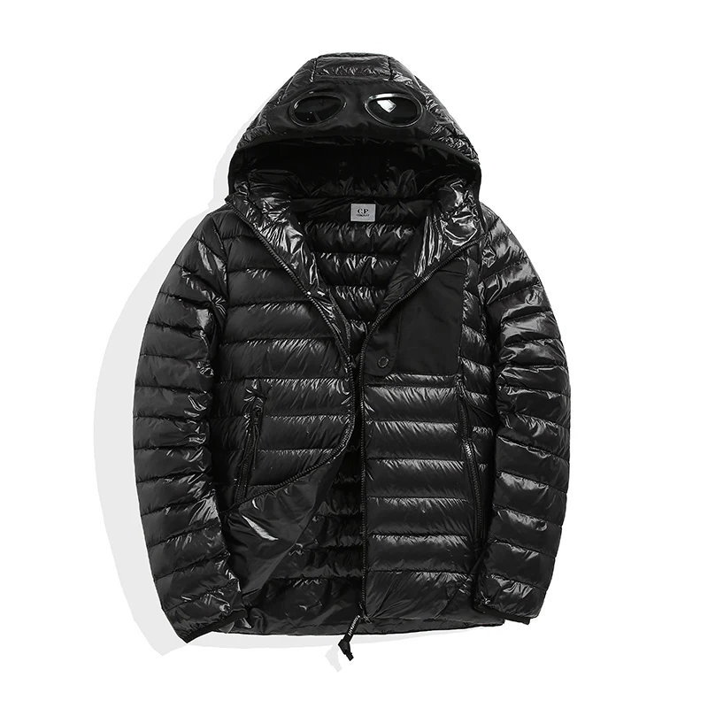 

Winter men's down jacket fashion trend brand hooded warm jacket casual all-match black down jacket spot size M-2XL