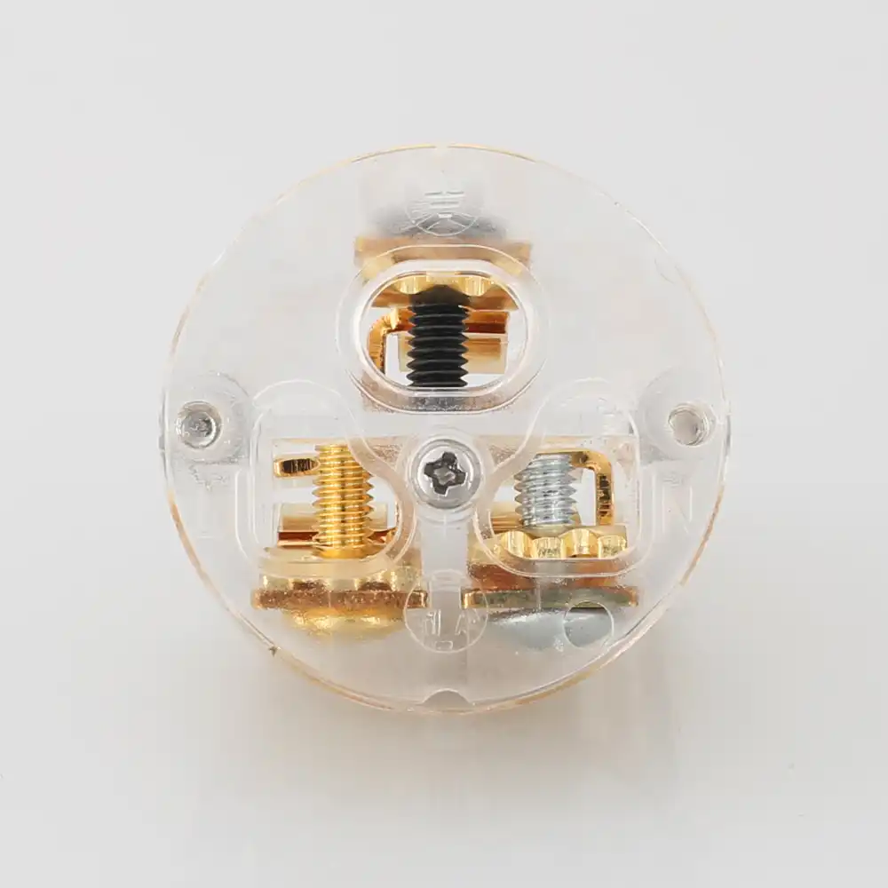VF523G Top Clear C19 Gold Plat Pure Copper 20A Power Gold Plated Audio Power IEC Connector Plug 20A IEC 20A C19