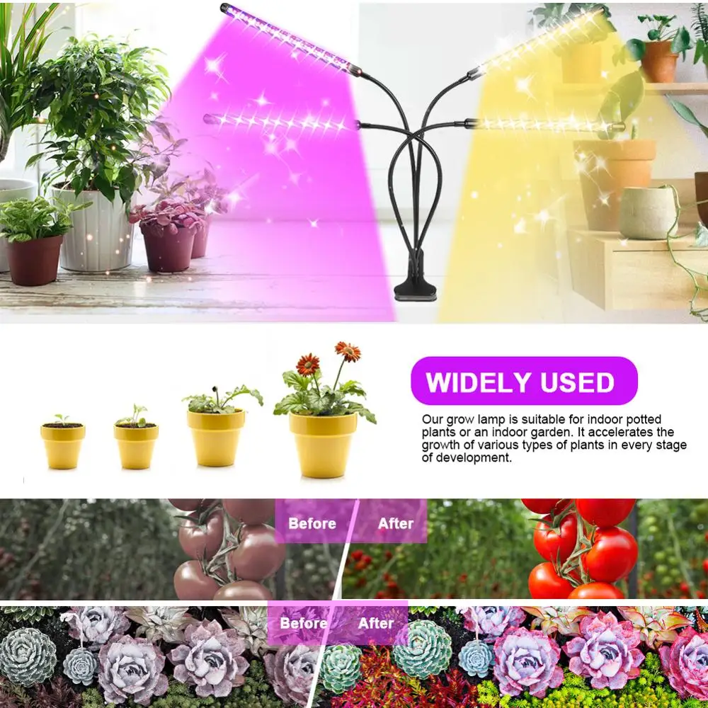 LED Grow Light USB Phyto Lamp 60W 85W Led Full Spectrum Plant Light Indoor Hydroponic Systems Plants Seedlings Flower Grow Box
