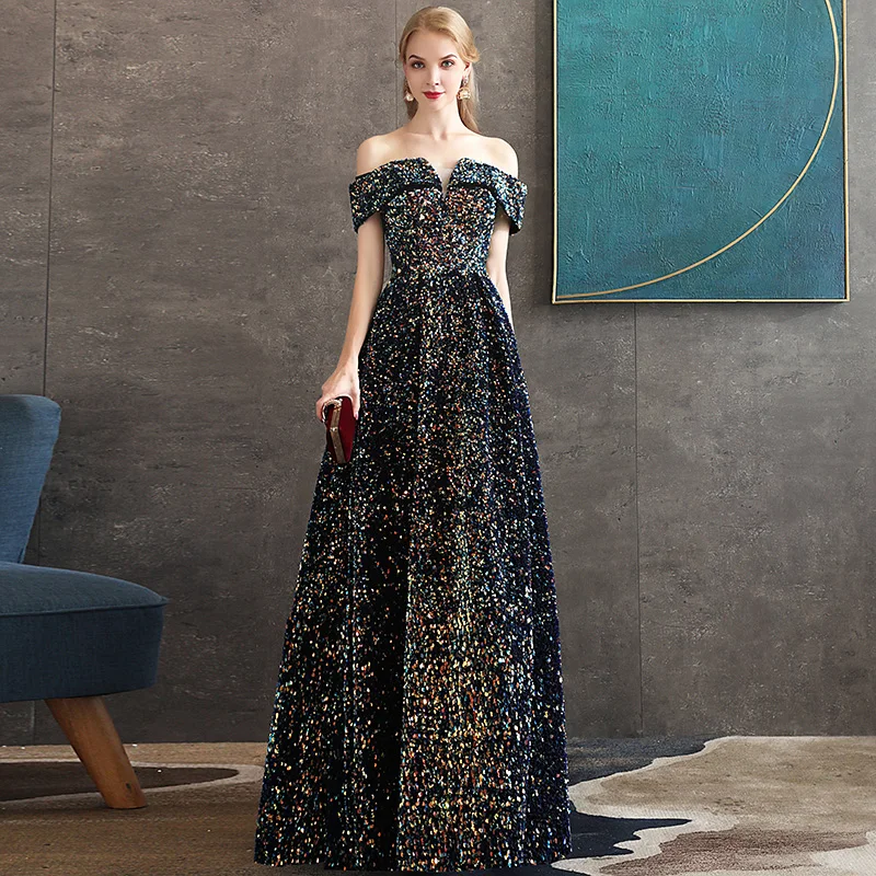 Vestidos De Gala трапециевидные платья для выпускного вечера со стразами длинные с открытыми плечами Vestidos De Fiesta Largos Elegantes De Gala