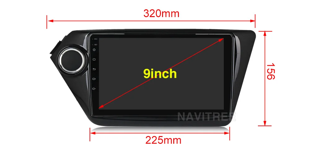 " Android 9,0 1+ 16G Автомагнитола для KIA RIO K2 2010- и- Мультимедиа gps навигация wifi bluetooth FM