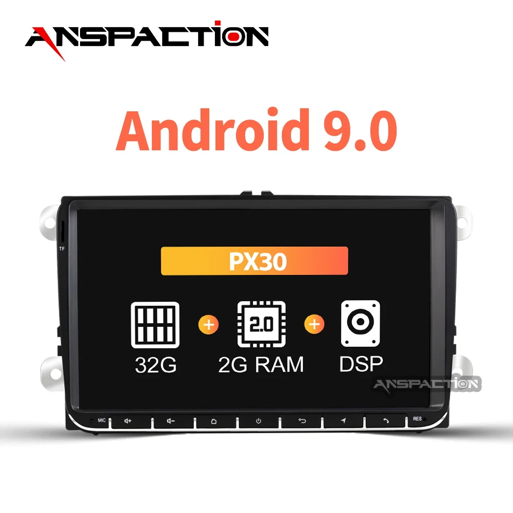 Anroid 9.0 Car Multimedia player DVD For VW/Volkswagen/Golf/Polo/Tiguan/Passat/b7/b6/SEAT/leon/Skoda/Octavia Radio GPS DAB | Автомобили и