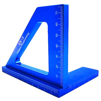 

Woodworking Ruler Square Layout Beveled Triple-cornered Ruler 45 Degrees 90 Gauge Measurement Tool Woodworking Tool