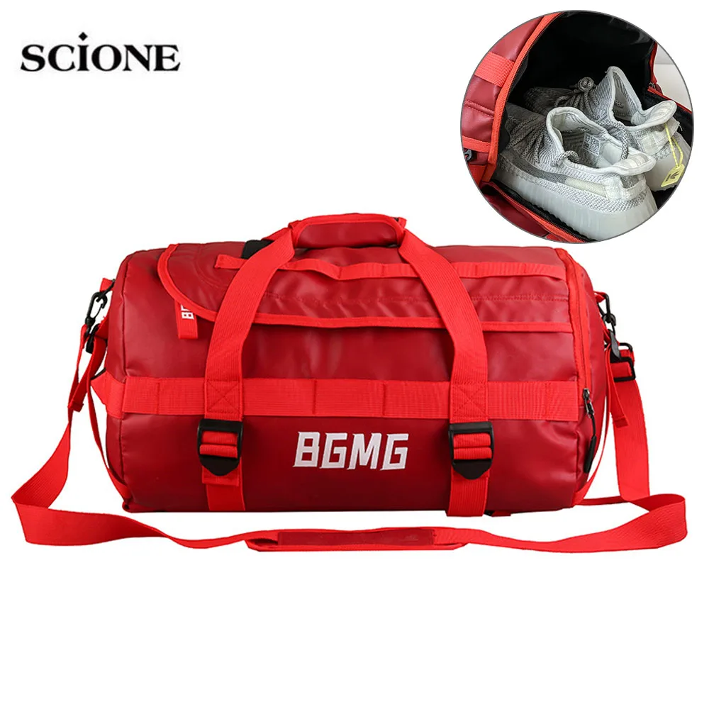 Gym Backpack Fitness Leather Bag Travel Durable Handbag Training Sport Bags Outdoor Women Men School Day X150A | Спорт и развлечения
