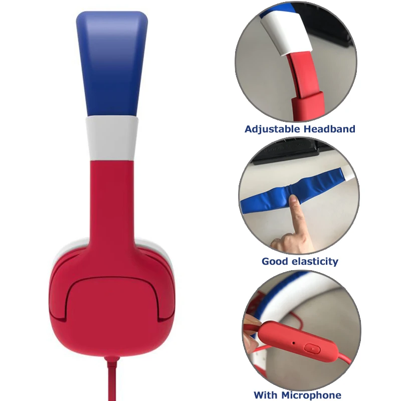 JINSERTA Kids Headphones Safely Children Headphone 85 93dB Child Safe Volume Headset for Mobile Phone PC with 3 5mm Jack