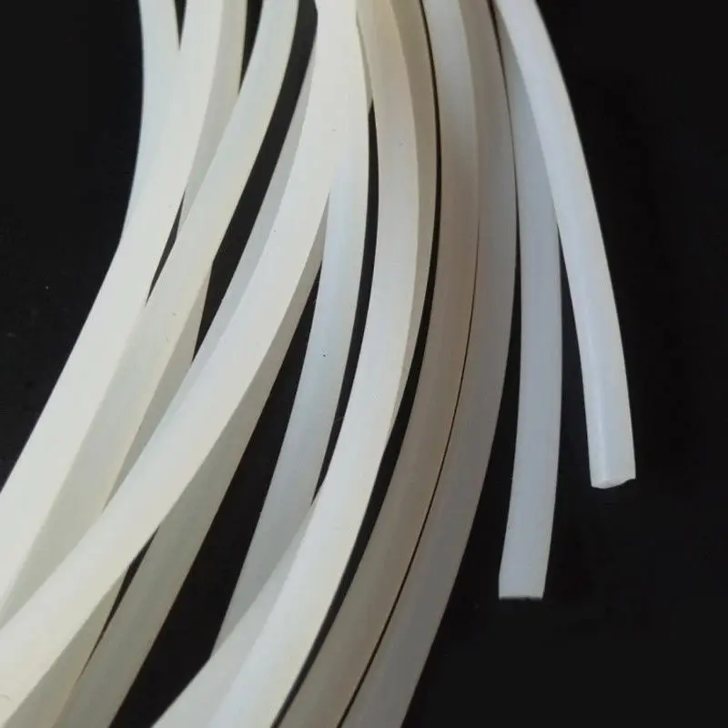 Solid Silicone Cord Dia 1.5mm 2mm 3mm 6mm 8mm 10mm 16mm White Rubber Gasket Trim Seal Strips O Ring High Temperature Waterproof