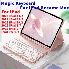 For Apple iPad 7th 8th 9th 10.2 2021 2020 2019 iPad 9.7 2017 2018 Pro 9.7 Keyboard Case Cover Suit Magic Keyboard Mouse Case