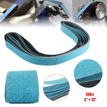 

6pcs 2X72 Inch 120 Grit Zirconia Sanding Belt Metal Working Grinding Polishing Sander Tool Abrasive Sanding Knife Sharpener Tool