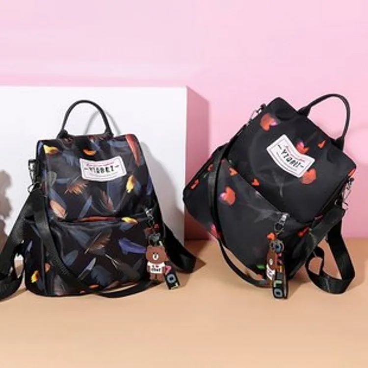 Стиль Противоугонный цветочный модный простой восхитительный двойной рюкзак производители поперечная граница для экспорта 0905
