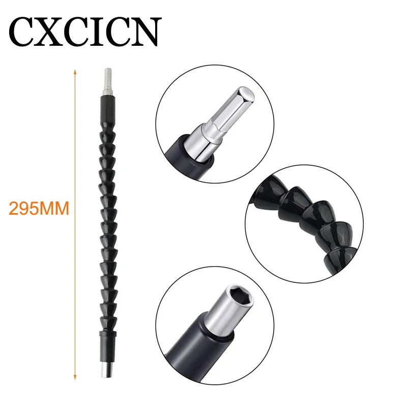 3pcs Flexible Extension Bits Magnetic Hex Soft Shaft Screwdriver Kit for Electric Drill Bit 3pcs get 1pc free flexible fiberglass windproof velvet parasol anti uv mini compact folding acrylic letter printing umbrella