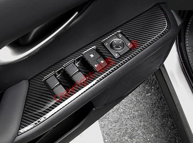 Углеродное волокно стиль межкомнатные двери кнопки для окон Накладка для Lexus UX UX200 250H 260H