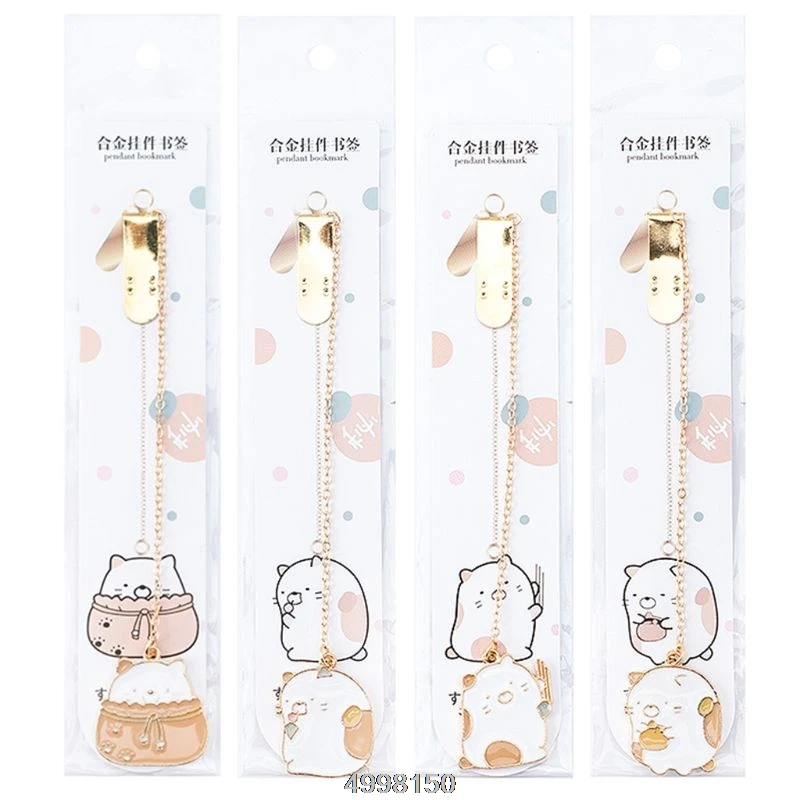 

4Pcs Cute Corner Creature Bookmarks For Books Paper Page Marker School Supplies