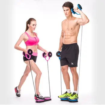 

Ab Roller Wheel with Mat Abdominal Trainer Wheel Arm Waist Leg Exercise Multi-functional Resistance Pull Rope Fitness Equipment