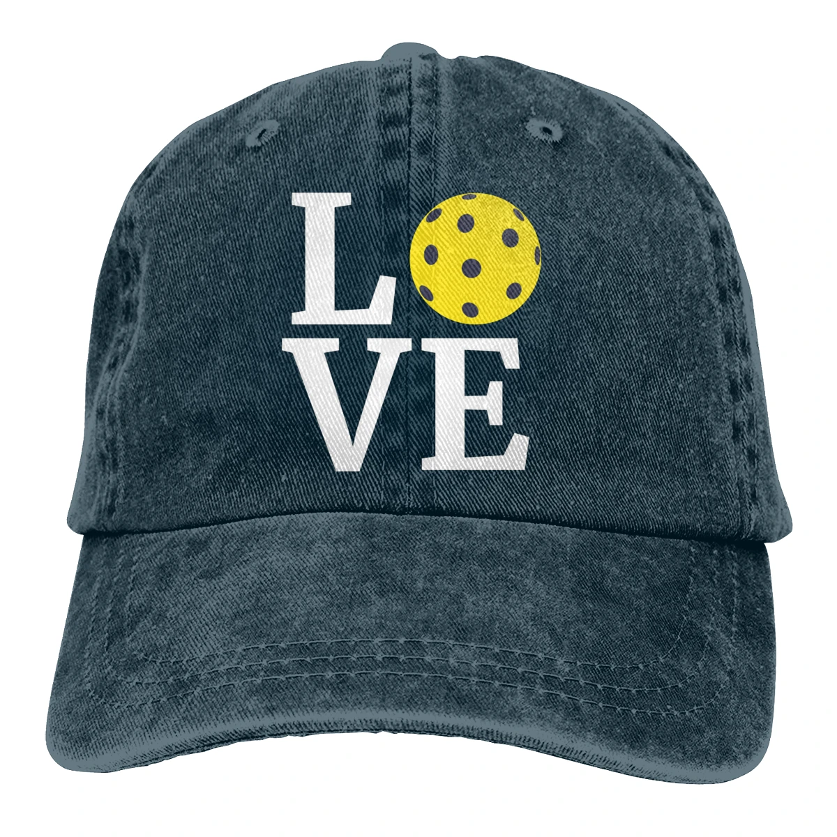 Love Pickleball Casquette, Черная мужская и женская джинсовая бейсболка, регулируемая бейсболка для гольфа