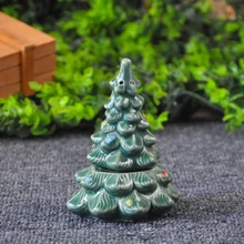 Мини зеленый керамический Рождественская елка коробка для сахара соль коробка для домашнего декора поделка из фарфора орнамент подарок на день рождения Аксессуары для девочек