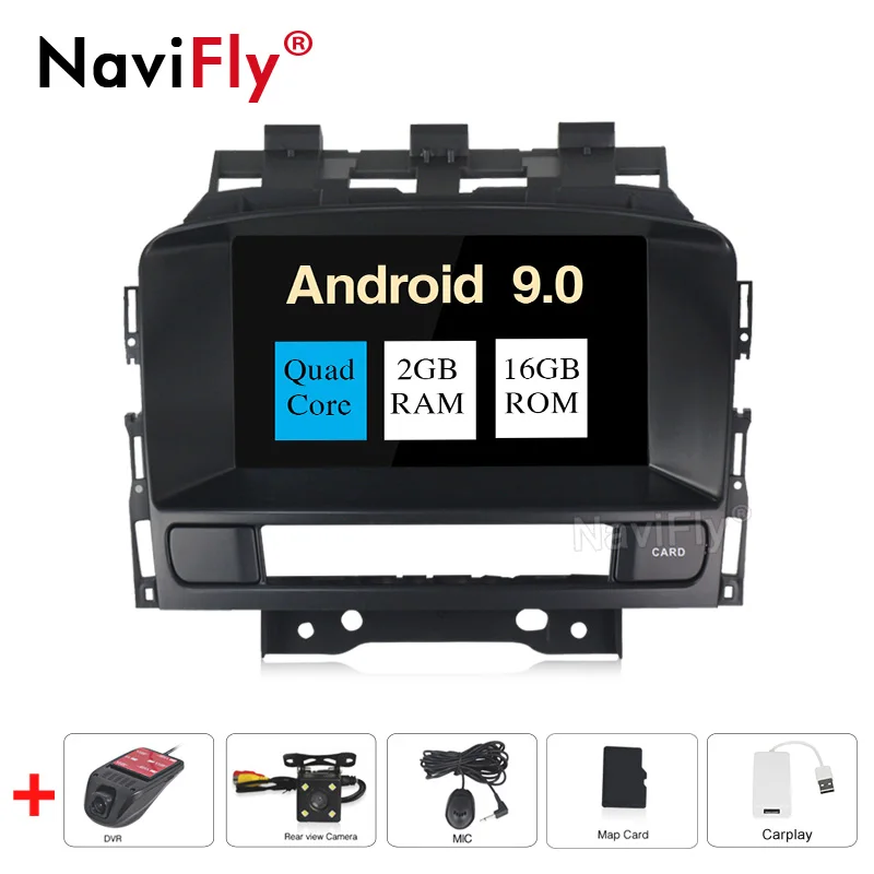Android 9,0 4 Гб+ 64 ГБ Автомобильный dvd-плеер с Opel Vauxhall Holden Astra J CD300 CD400 20102013 - Цвет: 2-16-Cam-DVR-carplay