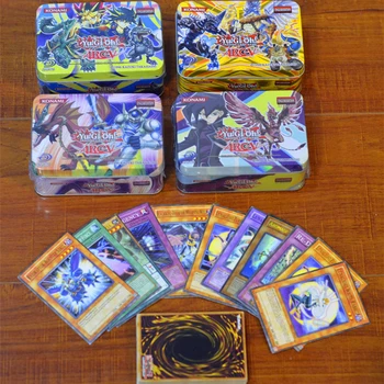 

41pcs/set Yu Gi Oh Games Not repeating English Cards Game Collection Cards with metal box Toys For kids