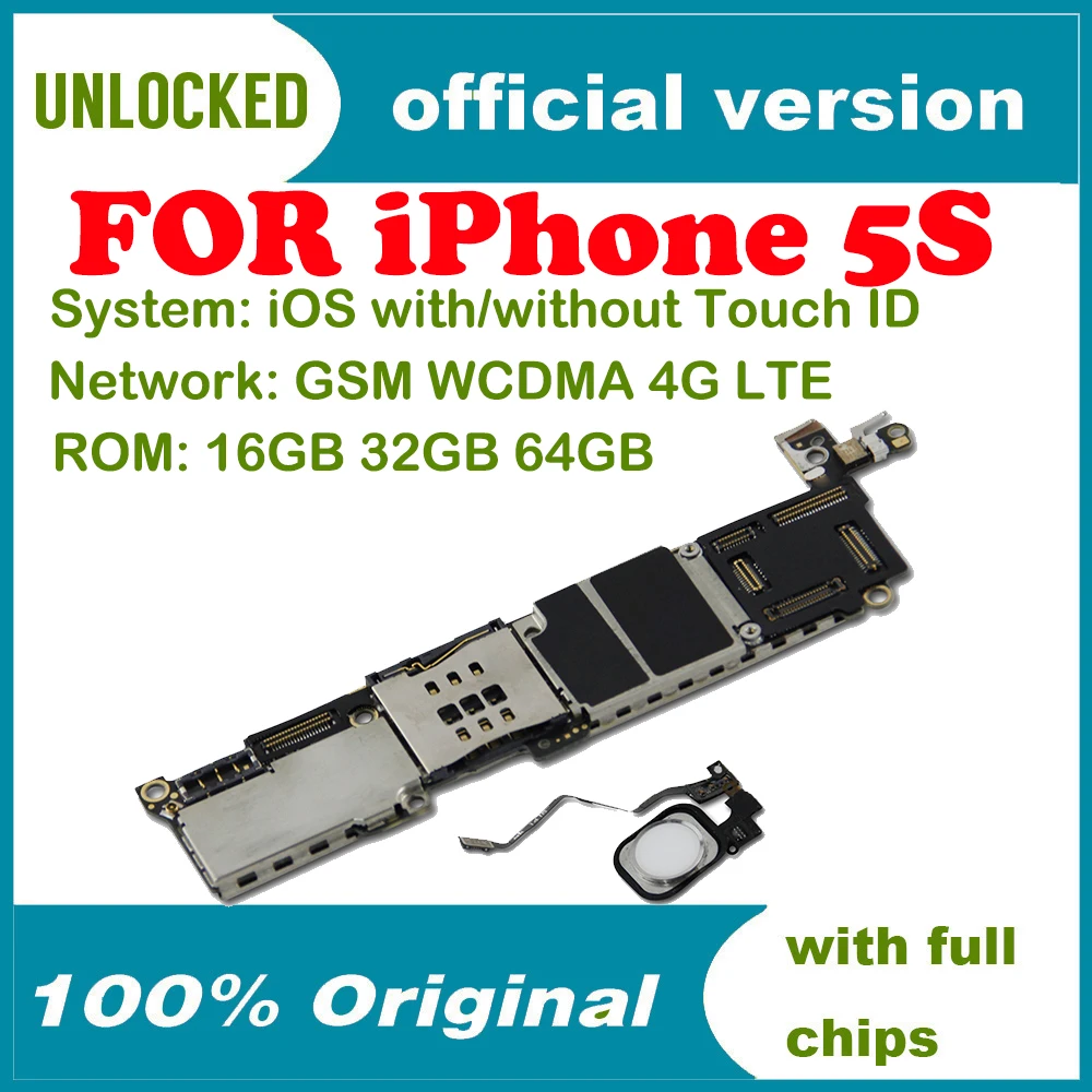 Материнская плата 16 ГБ 32 64 с/без touch ID для Apple iphone|mainboard| |