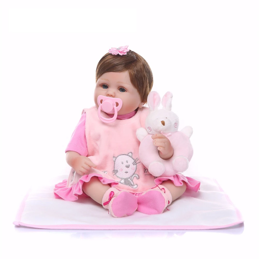 NPK 48/55 см Reborn Baby Doll Силиконовые Моделирование Малыша Кукла реалистичные мягкое прикосновение Новорожденные куклы для маленьких принцесс комплект одинаковых рождественских пижам для подарка - Цвет: C102