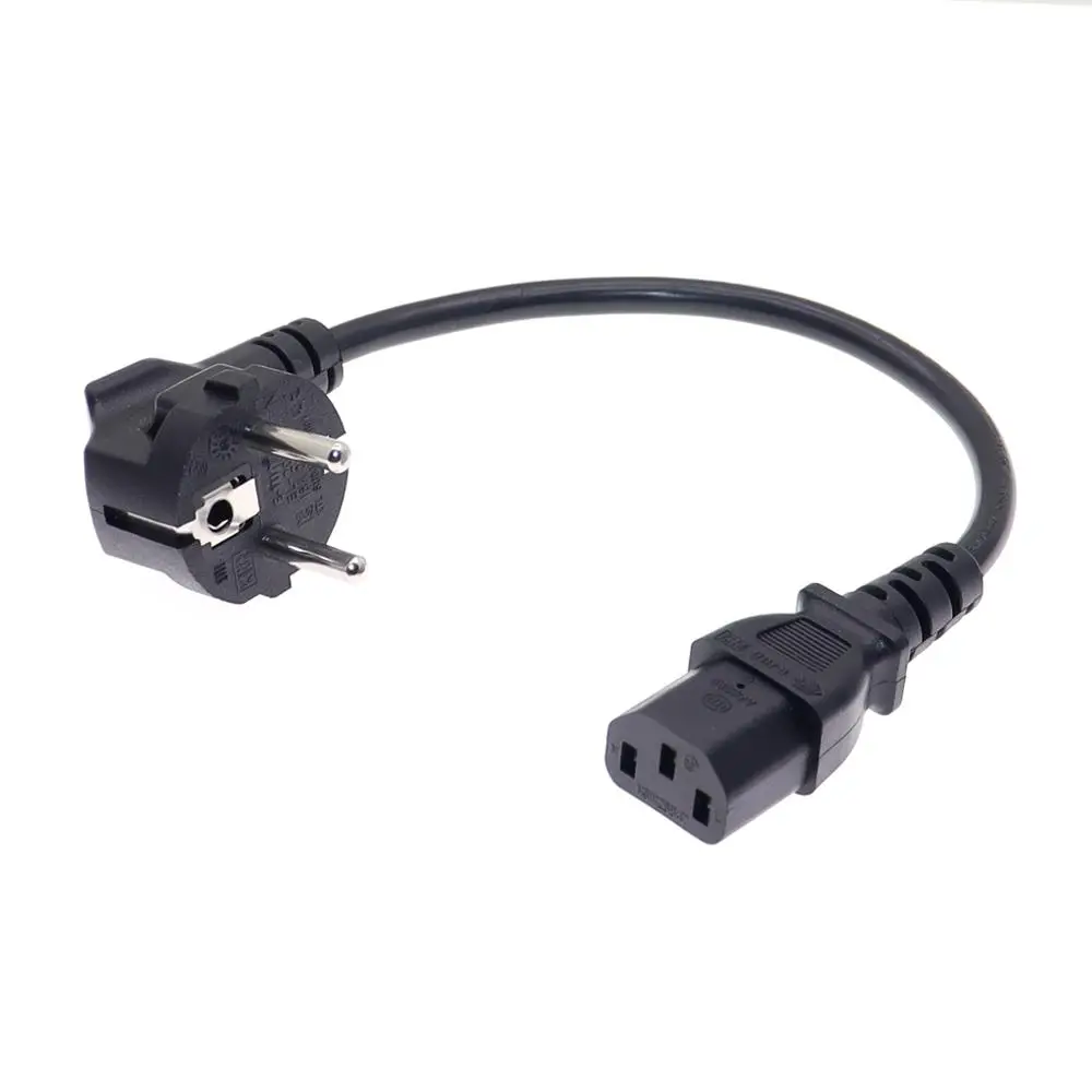 CEE7/7 IEC C13 Мощность шнуры 10A/16A 250V H05VV-F 0 75 мм кабель короткий силовой провод Schuko to