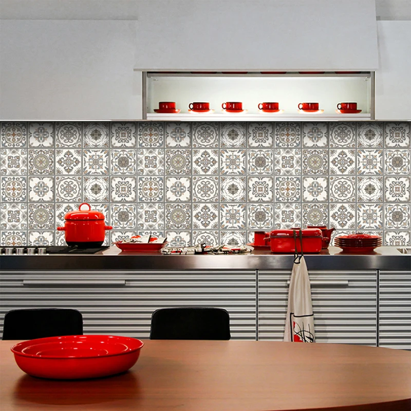 30Pcs PVC Waterproof Self-Adhesive Wall Stickers Moroccan Style Furniture Kitchen Bathroom Floor Decorative Tile Stickers 30Pcs PVC Waterproof Self-Adhesive Wall Stickers Moroccan Style Furniture Kitchen Bathroom Floor Decorative Tile Stickers