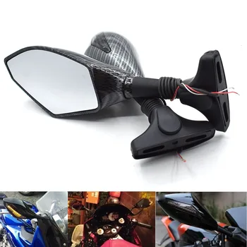 

Universal Motorcycle LED Turn Rear View Side Wing Mirrors Signal Light for Kawasaki ZX-6 ZZR600 ZXR400 Z750S ER-5 ZR750 ER6N ER6