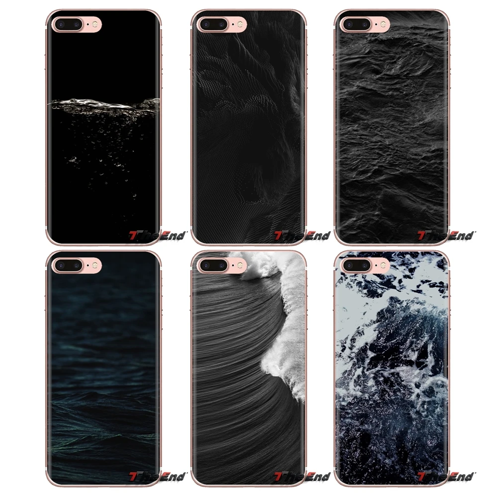 Мягкие прозрачные чехлы для iPod Touch Apple iPhone 4 4s 5 5S SE 5C 6 6S 7 8 X XR XS Plus MAX Black воды |