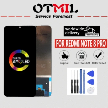 

OTMIL Original 6.53" For XIAOMI Redmi Note 8 Pro LCD Display Touch Screen Glass Digitizer Replace For Redmi Note 8 Pro M1906G71