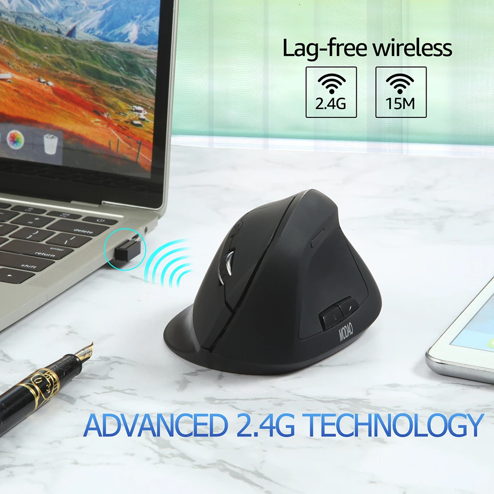 Jelly Comb 2,4G usb type C беспроводная мышь для MacBook, ноутбука, компьютера, светильник для заживления запястья, вертикальная игровая мышь для геймера
