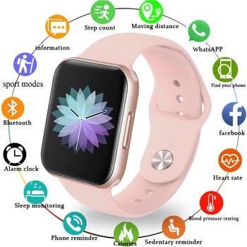 

LIGE New Smart Watch Men Bluetooth Heart Rate Blood Pressure Sports Smartwatch Full Touch Screen Waterproof Women Smart Watch